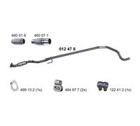 Ernst Abgasrohr Hosenrohr Mitte Compatible Para Opel Corsa D S07 1.2 012478