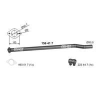 Ernst Abgasrohr Mitte Para VW Golf V 1K1 5K1 5M1 521 Audi A3 8P1 8PA 8P7 156417