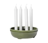 ERNST Candelabro Ernst 4 velas Vidriado verde oscuro
