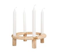 ERNST Ernst candelabro redondo para 4 velas Madera clara
