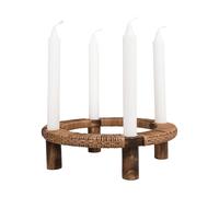 ERNST Ernst candelabro redondo para 4 velas Madera oscura
