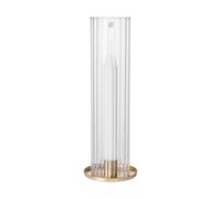 ERNST Farol portavelas para velas largas Ernst Latón-cristal. Ø9x27.5 cm