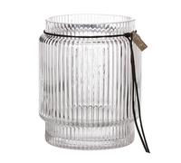 ERNST Jarrón de vidrio transparente Ernst acanalado Ø12.7 cm