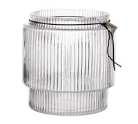 ERNST Jarrón de vidrio transparente Ernst acanalado Ø19.5 cm x h20 cm