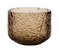 ERNST Jarrón/portavelas con patrón Ernst Ámbar. Ø8×6 cm