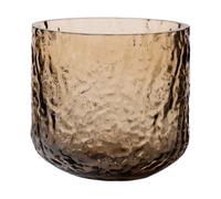 ERNST Jarrón/portavelas con patrón Ernst Ámbar. Ø9 × 10 cm