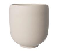 ERNST Maceta con pie Ernst blanco natural H28 cm Ø26 cm