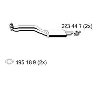 ERNST Presilenciador Silenciador Central para BMW 3er E46 320i 325i 320Ci 330