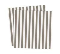 ERNST Servilletas Ernst a rayas 33x33 cm. 20-pack Marrón topo -blanco