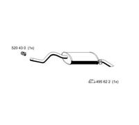 ERNST Silenciador Final Para Renault Clio II 1.2 16V