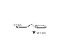 ERNST Silenciador Final Para VW Caddy II Kombi 1.4 1.9 D 1.6 60 75