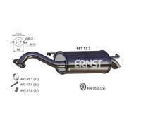 ERNST Silenciador Para Toyota Corolla 1.6 VVT-I