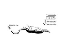 ERNST Silenciador Para VW Golf IV Variant 1.9 TDI