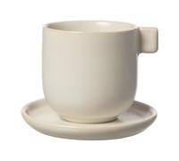 ERNST Taza de café y platillo Ernst 8.5 cm arena blanca