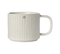 ERNST Taza de té acanalada Ernst 36 cl Blanco natural