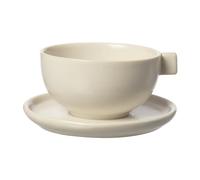 ERNST Taza de té y platillo Ernst 7.5 cm arena blanca