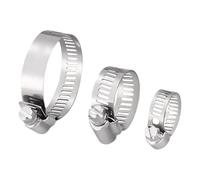EROAQZDU Surtido de abrazaderas de manguera con tornillo sin fin y clips ajustables de acero inoxidable 304 para aplicaciones domésticas Abrazaderas de manguera con banda de tornillo de acero inoxidab