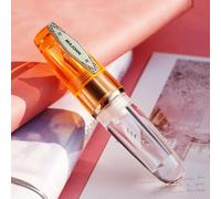 erofa Majohn Q3 Mini Eyedropper Pluma estilográfica de punta fina, acrílico naranja transparente, gran capacidad, bolígrafo de bolsillo con caja