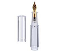 erofa Majohn Wancai Mini Eyedropper Pluma estilográfica con punta EF, resina transparente, tamaño bolsillo, bolígrafo corto de viaje