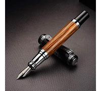 erofa Pluma estilográfica Duke Confucius, punta media, barril de madera de bambú natural con bolsa para bolígrafos