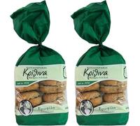 Erofili Mini Panecillos de Cebada Integral de Creta - Artesanales, 100% Naturales y Crujientes - Sin Conservantes - Ideales para Ensalada Dakos y Dieta Mediterránea - 2 x 600 g (Total: 1,2 kg)