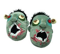 Eroilor Zombie - Pantuflas de peluche con diseño de monstruo, talla única (3 a 6,5), color verde