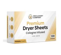 Eros Laundry Company - Hojas de secado premium, infusión de colonia, aroma primal, 120 hojas