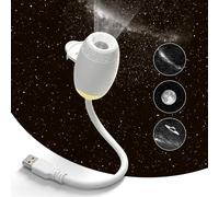 Eroshoo Proyector de galaxia y estrellas 2 en 1, luz nocturna LED espacial ajustable a 360°, proyector de techo USB con 3 películas de proyección deslizantes, luz nocturna planeta estelar