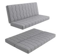 EROSS CONFORT | Colchón Clic Clac 140x190 cm con Funda de loneta desenfundable y Lavable, Color Gris. Ideal para sofás Cama y Furgonetas Camper. Espuma HD de firmeza Media.