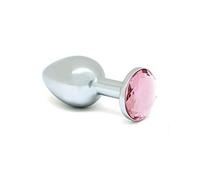 Plug anal metálico Rimba XS - joya rosa