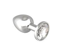 Rimba XS - plug anal metálico con piedras (plateado)
