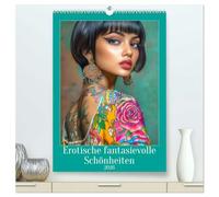 Erotische fantasievolle Schönheiten (hochwertiger Premium Wandkalender 2026 DIN A2 hoch), Kunstdruck in Hochglanz: Bezaubernde sexy Frauenportraits