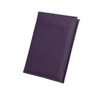ERQIAO 1 funda de piel sintética Possport para viajes mundiales, protector de pasaporte, organizador universal para pasaporte, Purple, Talla única