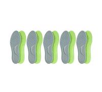 ERQIAO 10 plantillas ortopédicas unisex de espuma viscoelástica desodorizantes, absorben el sudor, accesorios suaves para zapatos (gris, 5 pares, 35-36)