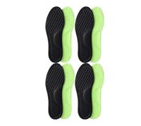 ERQIAO 2/10 plantillas ortopédicas unisex de espuma viscoelástica suave, transpirables, desodorizantes, accesorios para zapatos deportivos antisudor (negro (8 unidades), 45-46)