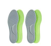 ERQIAO 2/10 plantillas ortopédicas unisex de espuma viscoelástica suave, transpirables, desodorizantes, accesorios deportivos antisudor (gris (4 unidades), 37-38)