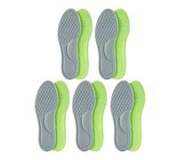ERQIAO 2/10 plantillas ortopédicas unisex de espuma viscoelástica suave, transpirables, desodorizantes, accesorios para zapatos deportivos antisudor (gris (10 unidades), 35-36)