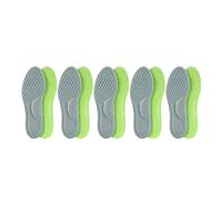 ERQIAO 2 plantillas ortopédicas unisex de espuma viscoelástica desodorizantes, absorben el sudor, accesorios suaves para zapatos (gris, 5 pares, 37-38)