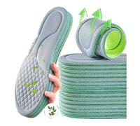 ERQIAO 2 plantillas ortopédicas unisex de espuma viscoelástica desodorizantes, absorben el sudor, accesorios suaves para zapatos (negro, 39-40)