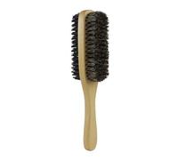 ERQIAO Cepillo de madera natural para hombre, cepillo de limpieza para barba masculina, cepillo de doble propósito, cepillo de barba de doble cara, antiestático, peine de peluquería para peinar el