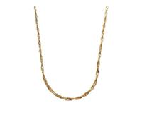 ERQIAO Collar de acero inoxidable chapado en oro, delicado y minimalista, con circonita antideslustre, cadena redonda de piedra transparente para mujer, talla única, Ágata