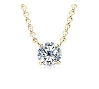 ERQIAO Collar de moissanita con cadena de plata 925 real de 6,5 a 9 mm, collar con colgante solitario para mujer, joyería de regalo, talla única, Ágata