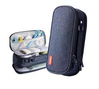 ERQIAO Estuche para lápices, bonito estuche para lápices Kawaii, estuche creativo para niños, gran caja de papelería, suministros escolares para estudiantes, Blue, Talla única