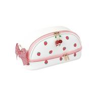 ERQIAO Kawaii - Estuche para lápices de gran capacidad, doble cubierta, impermeable, de poliuretano, suministros de papelería escolar, bonita bolsa de cosméticos, Pink, Talla única