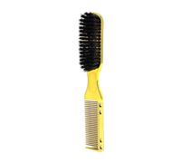 ERQIAO Peine para peinar la barba para hombre, fragmentos de cabello, barrido, cuidado del peinado de la barba, doble cabeza, cepillo multifuncional, cómodo peinado fácil de usar (dorado)