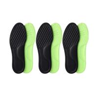 ERQIAO Plantillas ortopédicas unisex de espuma viscoelástica, plantilla desodorizante, absorbe el sudor, accesorios suaves para zapatos (color negro (6 unidades), 45-46)