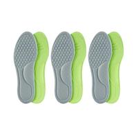 ERQIAO Plantillas ortopédicas unisex de espuma viscoelástica, plantilla desodorizante, absorbe el sudor, accesorios suaves para zapatos (gris (6 unidades), 45-46)