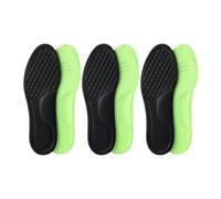ERQIAO Plantillas ortopédicas unisex de espuma viscoelástica suave, plantilla desodorizante para zapatos, deportes, absorbe el sudor, accesorios antibacterianos suaves (negro, 3 pares, 43-44)