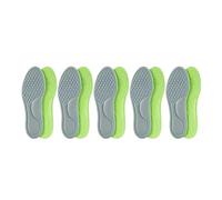 ERQIAO Plantillas ortopédicas unisex de espuma viscoelástica suave, plantilla desodorizante para zapatos, deportes, absorbe el sudor, accesorios antibacterianos suaves (gris, 5 pares, 43-44)