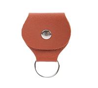 ERQIAO Soporte para púas de guitarra, de piel auténtica, estuche para púas, llavero, accesorios para guitarra, Brown, Talla única